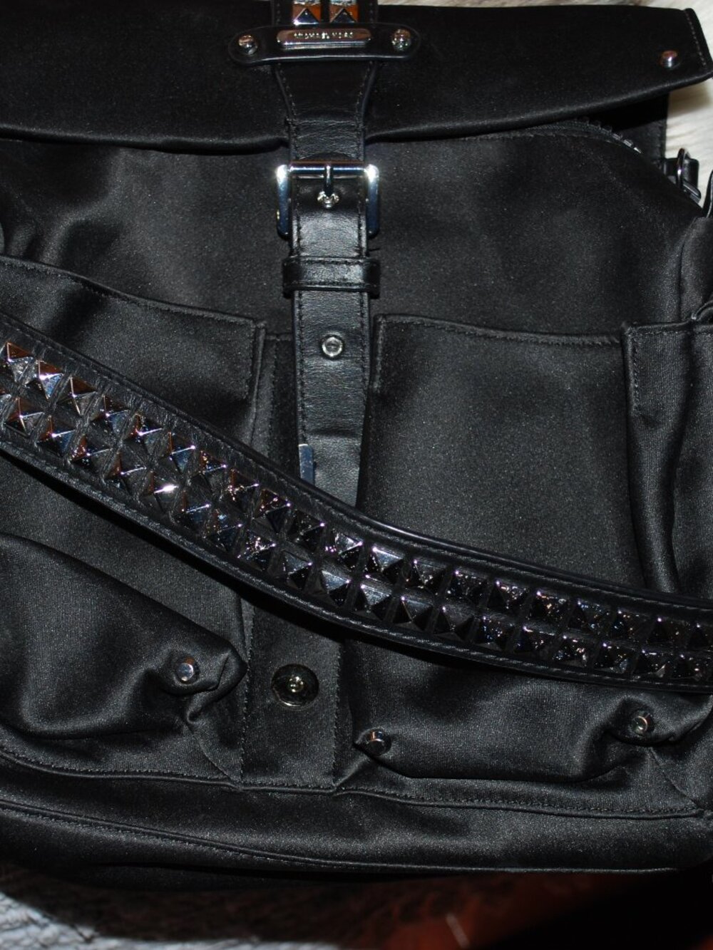 Michael Kors Black Studded Shoulder Bag